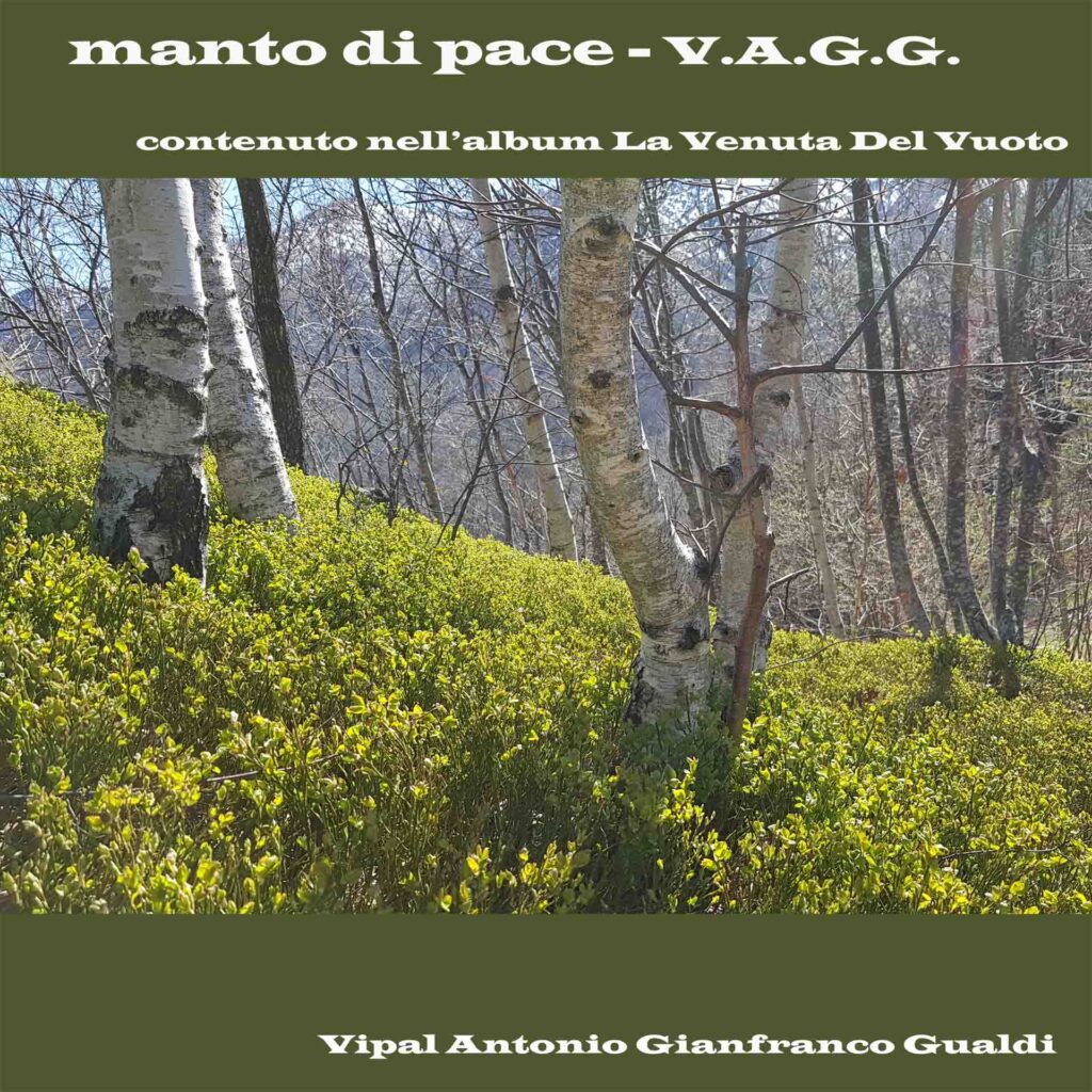 Copertina traccia " Manto di pace" La venuta del vuoto di V.A.G.G. Vipal Antonio Gianfranco Gualdi